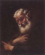unknow artist Study of a bearded old man,possibly a hermit,half-length